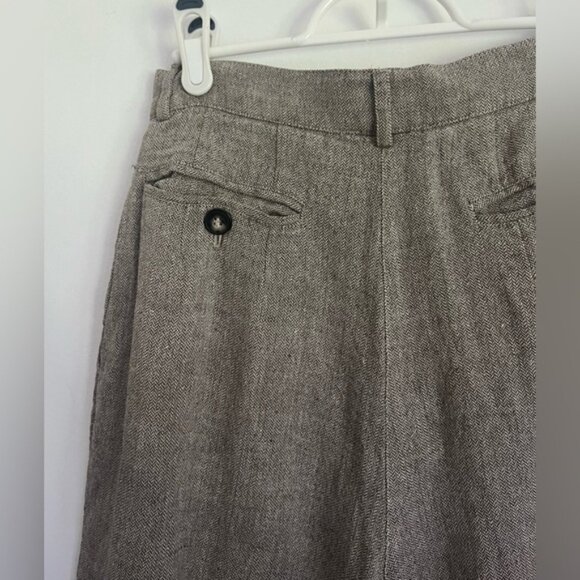 GiorgioArmaniVintageLinenCulottesLongBermudaShortsGrayUS25 - Picture 7 of 8